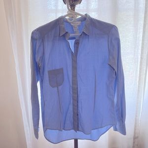 Isabel Marant Etoile Pale Blue Tapered Button-Down Shirt